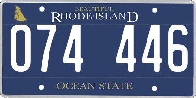 RI license plate 074446