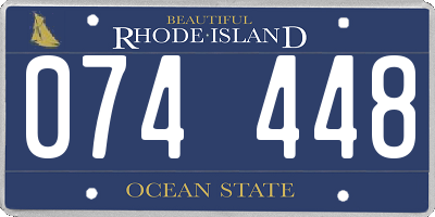 RI license plate 074448
