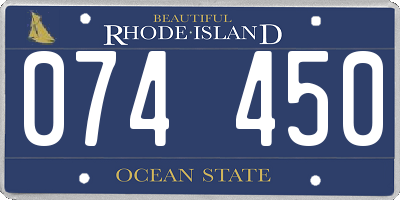 RI license plate 074450