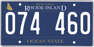 RI license plate 074460