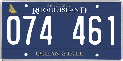 RI license plate 074461