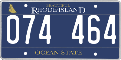 RI license plate 074464