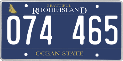 RI license plate 074465