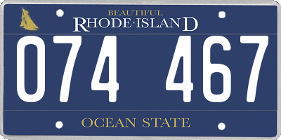 RI license plate 074467