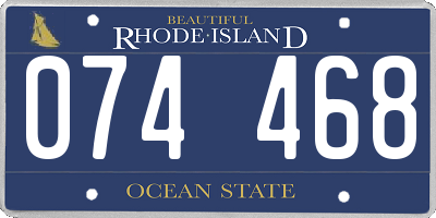 RI license plate 074468