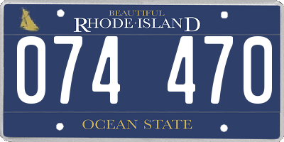 RI license plate 074470