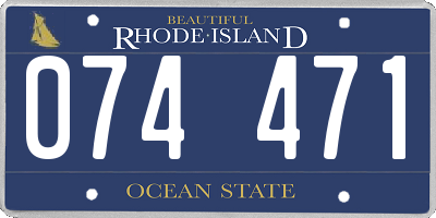 RI license plate 074471