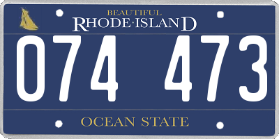 RI license plate 074473