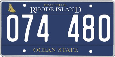 RI license plate 074480