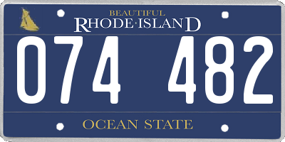 RI license plate 074482