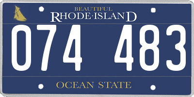 RI license plate 074483