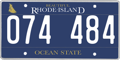 RI license plate 074484