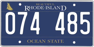 RI license plate 074485