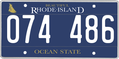 RI license plate 074486