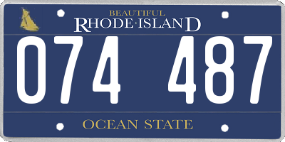 RI license plate 074487