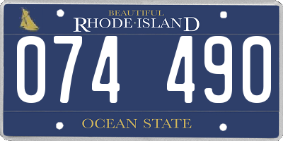 RI license plate 074490