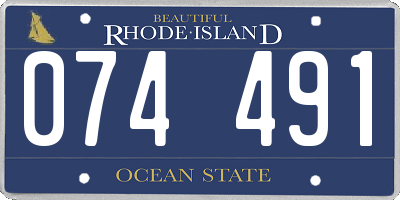 RI license plate 074491