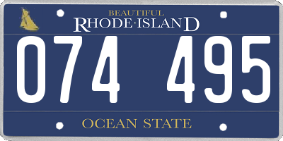 RI license plate 074495