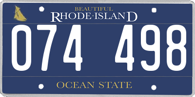 RI license plate 074498