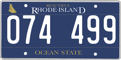 RI license plate 074499