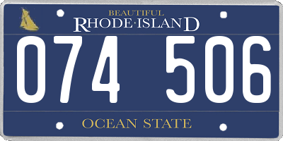 RI license plate 074506