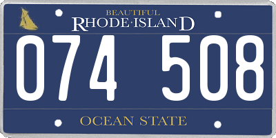 RI license plate 074508
