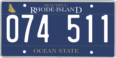 RI license plate 074511