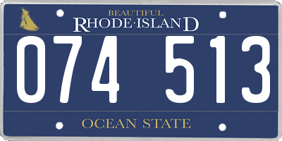RI license plate 074513