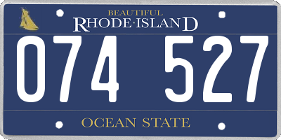 RI license plate 074527
