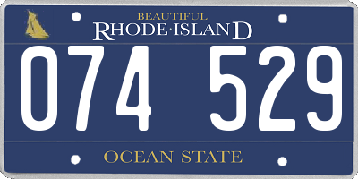 RI license plate 074529