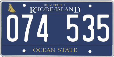 RI license plate 074535