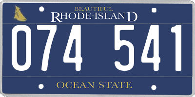 RI license plate 074541