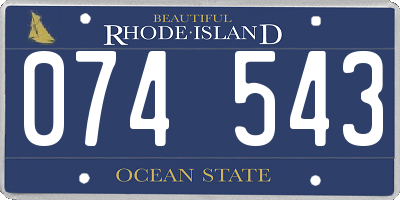 RI license plate 074543