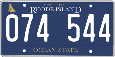 RI license plate 074544