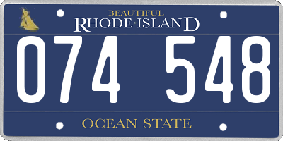 RI license plate 074548