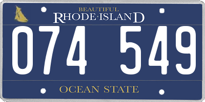 RI license plate 074549