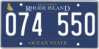 RI license plate 074550