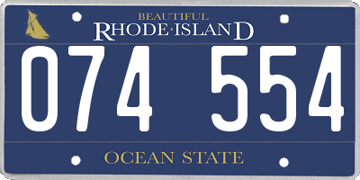 RI license plate 074554