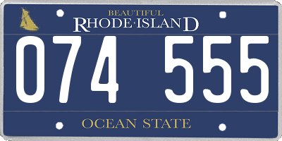 RI license plate 074555