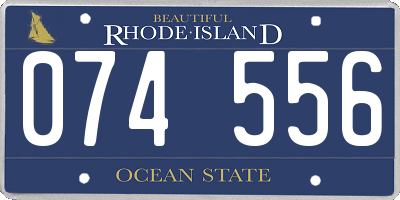RI license plate 074556