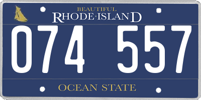 RI license plate 074557
