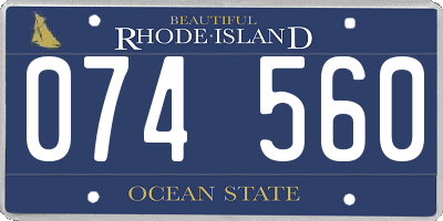 RI license plate 074560