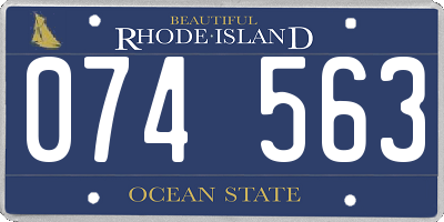 RI license plate 074563