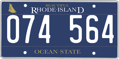 RI license plate 074564