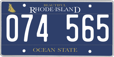 RI license plate 074565