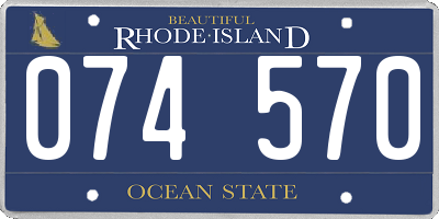RI license plate 074570