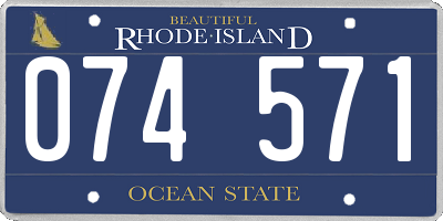 RI license plate 074571