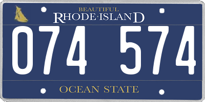 RI license plate 074574