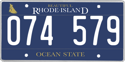 RI license plate 074579