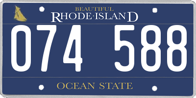 RI license plate 074588